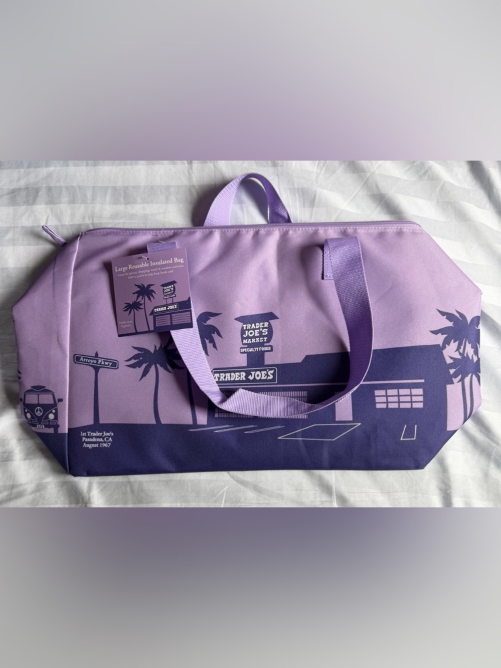 🩷 2026 Trader Joe’s Insulated Lilac Purple Large Bag Limited Edition NWT